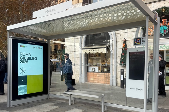 Rome's new Eterna bus shelters